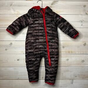18 Month Snozu Snowsuit Charcoal Splash and Red
